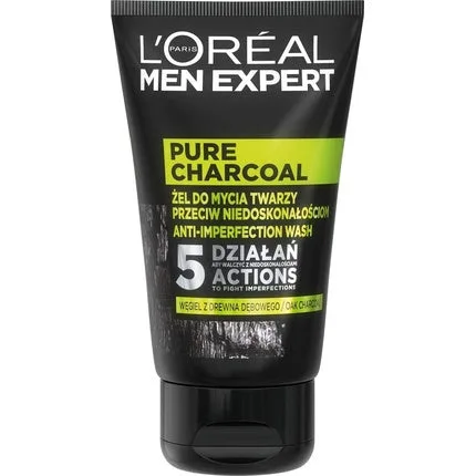 Gel de curățare față, L'Oreal, Men Expert Pure Charcoal, 100ml L'Oréal Paris — preț și oferte