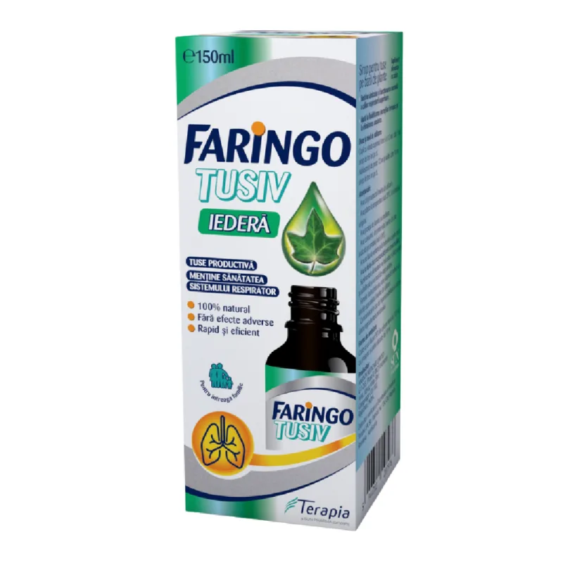 Faringo Tusiv Iedera, sirop, 150 ml, Terapia TERAPIA SA — preț și oferte