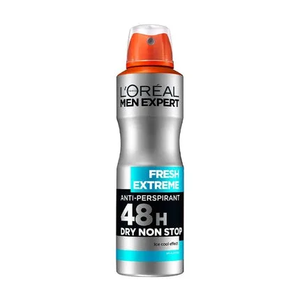 L'Oréal Paris L'Oreal Men Expert Fresh Extreme Spray Deodorant, 150ml, Argintiu cu Accente Portocalii — preț și oferte