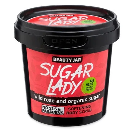 Exfoliant Corp, Sugar Lady, Softening Body Scrub Wild Rose Organic Sugar, Roșu, 180g BEAUTY JAR — preț și oferte
