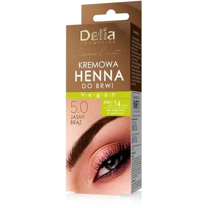 Cremă colorantă sprâncene, Delia Cosmetics, Light Brown, 15ml — preț și oferte