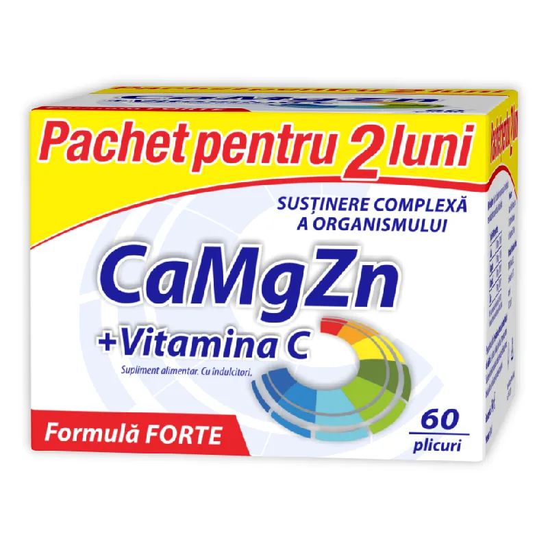 CaMgZn + Vitamina C, 60 plicuri, Zdrovit — preț și oferte