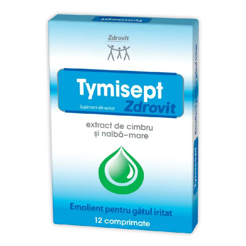 Tymisept, 12 comprimate, Zdrovit — preț și oferte