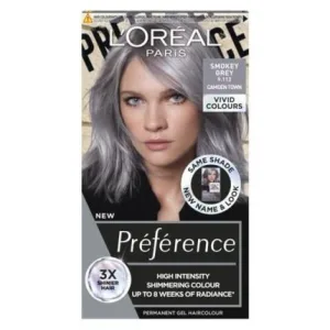 Vopsea permanentă păr, L'Oréal Paris, Vivids, smokey grey