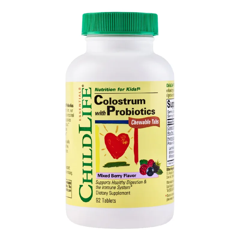 Colostrum with Probiotics ChildLife Essentials, 92 tablete, Secom — preț și oferte