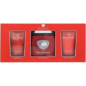 Set Cadou 3 Piese, Lamborghini Sportivo, Eau De Toilette 125ml, Gel de Dus 100ml, Balsam Dupa Ras 100ml