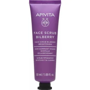 Apivita Face Scrub Bilberry Exfoliating Cream For Radiance With Blueberry 50ml