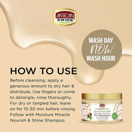 Pre-Shampoo African Pride Moisture Miracle Aloe & Coconut Water 12oz — preț și oferte