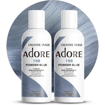 Vopsea de păr, Adore, 198, albastru pudrat — preț și oferte
