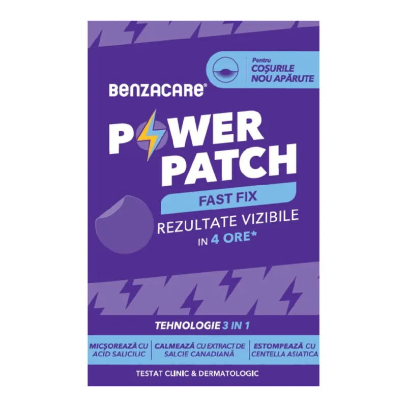 Plasturi anti-acnee Power Patch Fast Fix, 36 bucati, Benzacare — preț și oferte