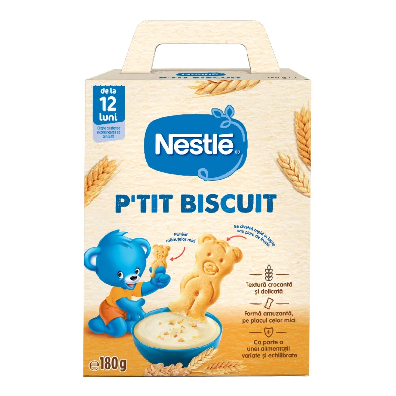 Biscuiti pentru copii P'tit Biscuit, 180 g, Nestle — preț și oferte