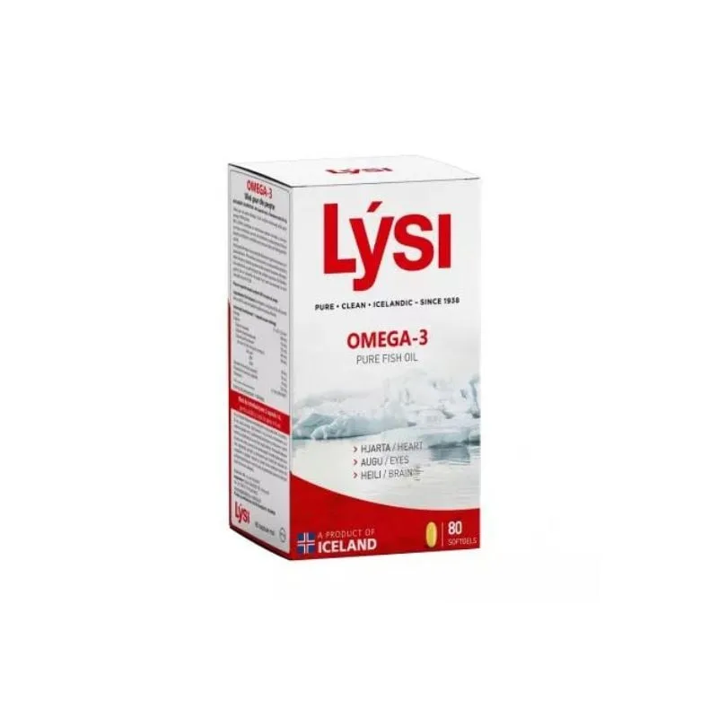 Omega 3 cu ulei pur de peste, 80 capsule, Lysi LYSI ISLANDA — preț și oferte