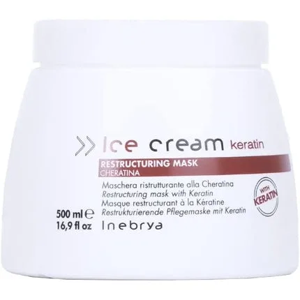 Mască restructurantă, Inebrya, Ice Cream Keratin, 500ml — preț și oferte