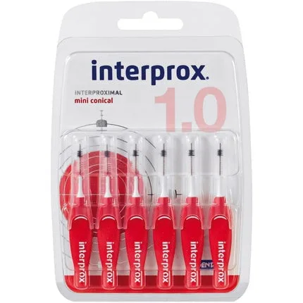 Periuțe interdentare Interprox, Miniconical, roșu, 6 bucăți — preț și oferte