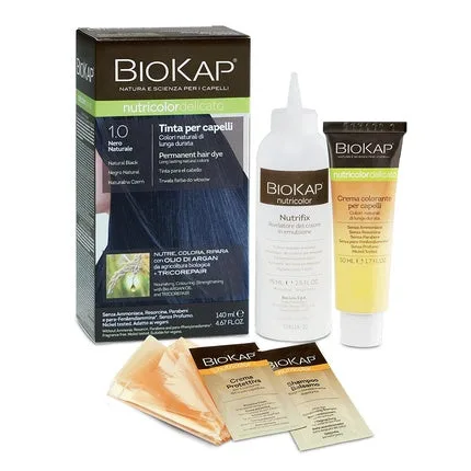 Vopsea permanentă păr, Biokap, Natural Black, 133g — preț și oferte