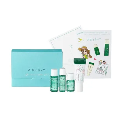 Axis-Y Mini Glow Set - Quinoa One Step Balanced Gel Cleanser, Daily Purifying Treatment Toner, Artichoke Intensive Skin Barrier Ampoule, Dark Spot Correcting Glow Serum, 60g — preț și oferte