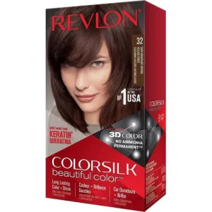 Vopsea de păr, Revlon, Colosilk 32, Castaniu mahon închis