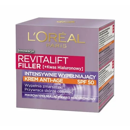 Cremă anti-îmbătrânire, L'Oreal Revitalift Filler, SPF50 50ml — preț și oferte