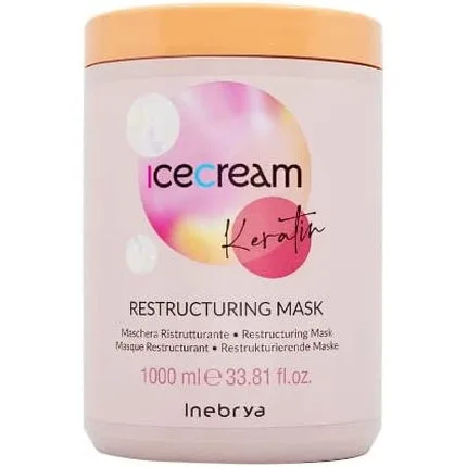 Masca restructuranta keratina, Inebrya, Ice Cream, 1000ml — preț și oferte