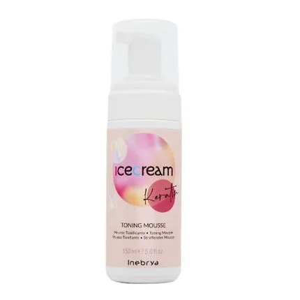 Spumă tonifiantă păr, Inebrya, Ice Cream Keratin, 150ml — preț și oferte
