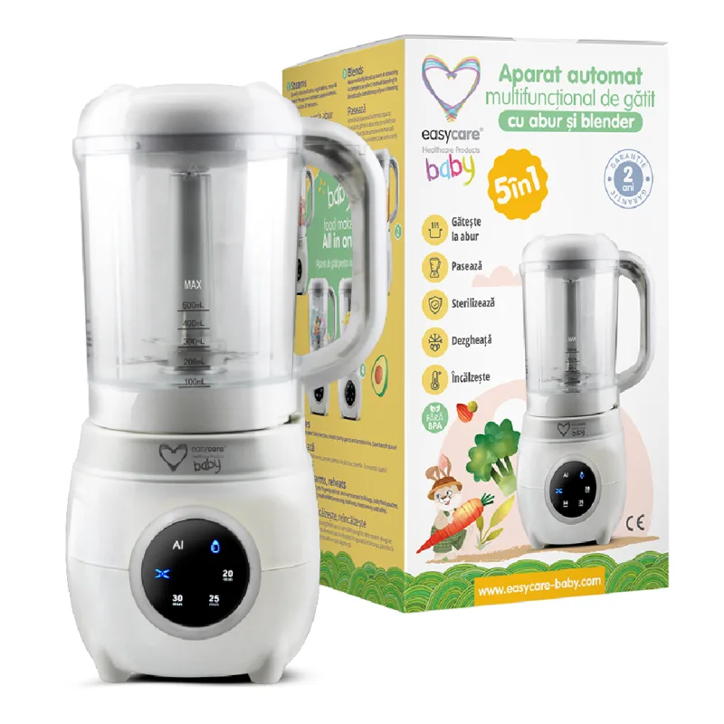 Aparat automat multifunctional de gatit cu aburi si blender 5in1, EasyCare Baby — preț și oferte