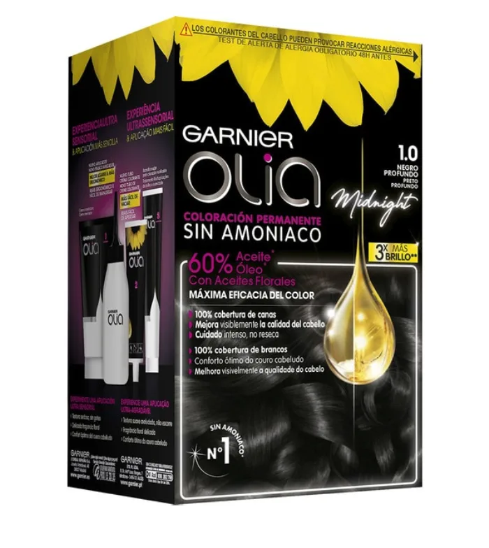 Vopsea de păr, Garnier, Olia, negru abanos — preț și oferte