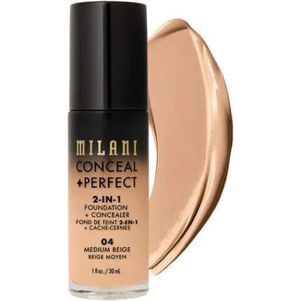 Fond de ten Milani Conceal + Perfect, 2-in-1, Medium Beige, 30 ml — preț și oferte