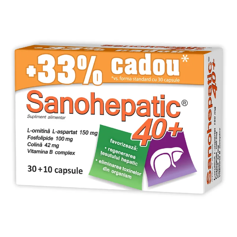 Sanohepatic 40+, 40 capsule, Zdrovit — preț și oferte