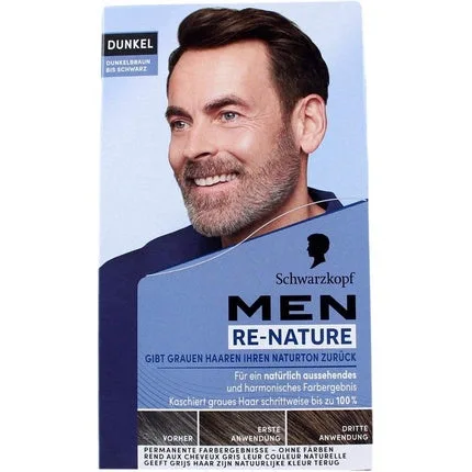 Vopsea de păr pentru bărbați, Schwarzkopf MEN Re-Nature, Culoare 5 - Maro Închis — preț și oferte