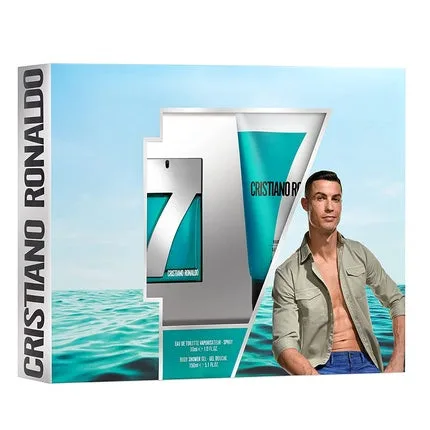 Set Cadou Parfum, Cristiano Ronaldo, 7Origins, albastru — preț și oferte