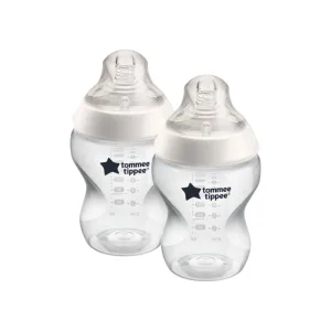 Set 2 biberoane cu tetina din silicon Closer to Nature, 260 ml, Tommee Tippee