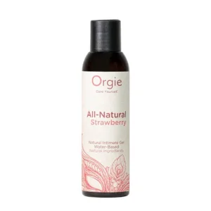 Lubrifiant intim Orgie Natural Waterbased cu arome de căpșuni, 150 ml