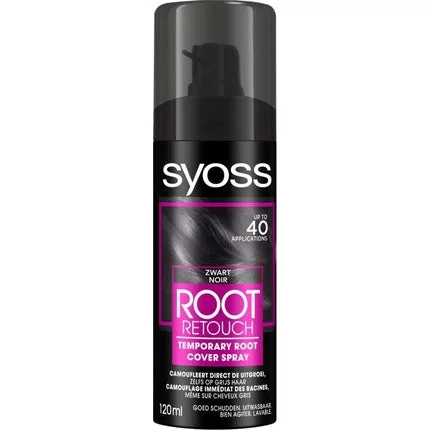 Spray pentru retușare a rădăcinilor, Syoss, 120ml, negru — preț și oferte