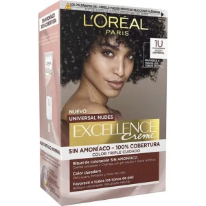 Vopsea de păr, L'Oréal Paris, Excellence Creme 1U Negru