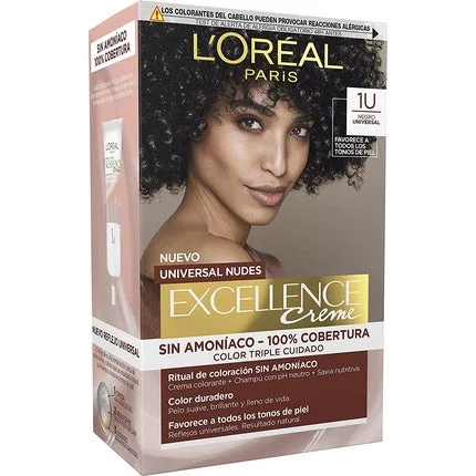 Vopsea de păr, L'Oréal Paris, Excellence Creme 1U Negru — preț și oferte
