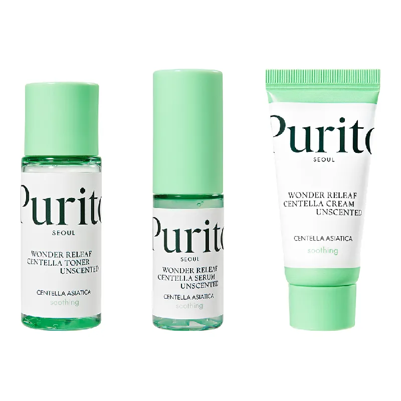 Mini Kit Set Wonder Releaf Centella Unscented, 30*15*15 ml, Purito — preț și oferte