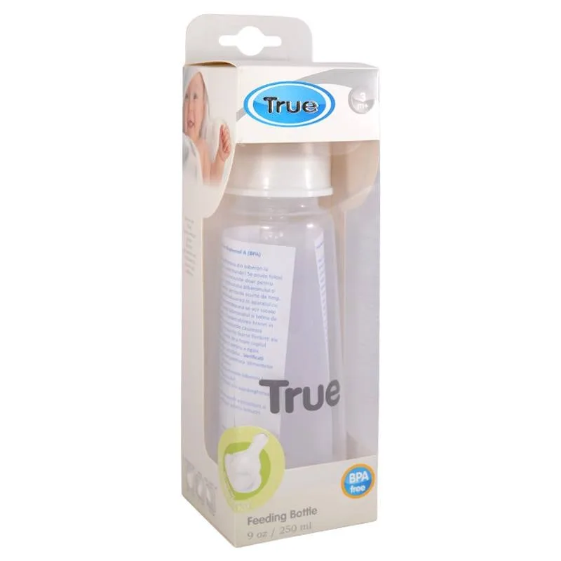 Biberon 250ml cu tetina silicon 3+ si capac lapte TR101-02 ROYAL KING — preț și oferte