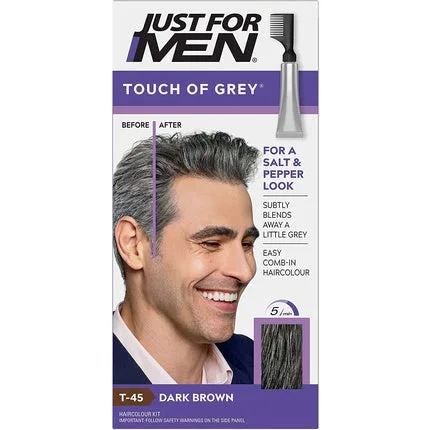 Vopsea păr, Just For Men, T45 Touch Of Grey, castaniu închis — preț și oferte