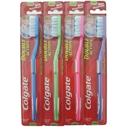 Periuță de dinți, Colgate, Double Action, Medie, 18cm — preț și oferte