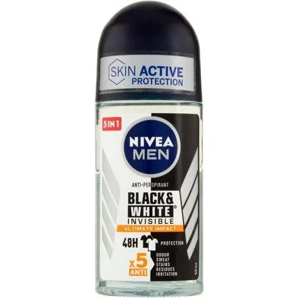 Deodorant roll-on, Nivea Men, Black&White Invisible, 10 g — preț și oferte