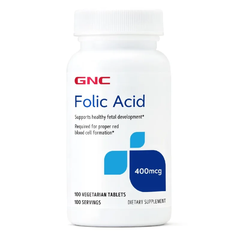 Acid Folic 400 mcg 100 tablete, GNC GENERAL NUTRITION CORPORATION — preț și oferte