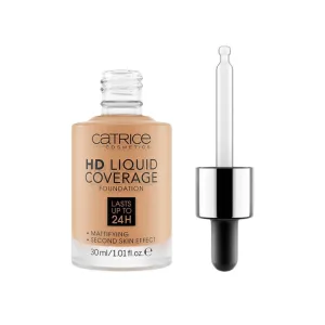 Fond de ten, Catrice, HD Liquid Coverage, 30ml, Camel Beige