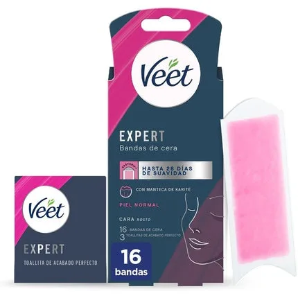 Benzi ceară facială, Veet, Expert, cu unt de shea, 16 buc — preț și oferte