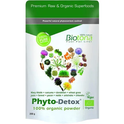 Pudră detoxifiantă Biotona Phyto-Detox, organică, 190g — preț și oferte
