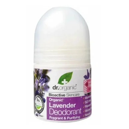 Dr Organic Lavender Deodorant Roll On, Bioactive Skincare, 50ml, Alb — preț și oferte