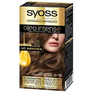 Vopsea permanenta, Syoss Oleo Intense, 6-10 blond inchis