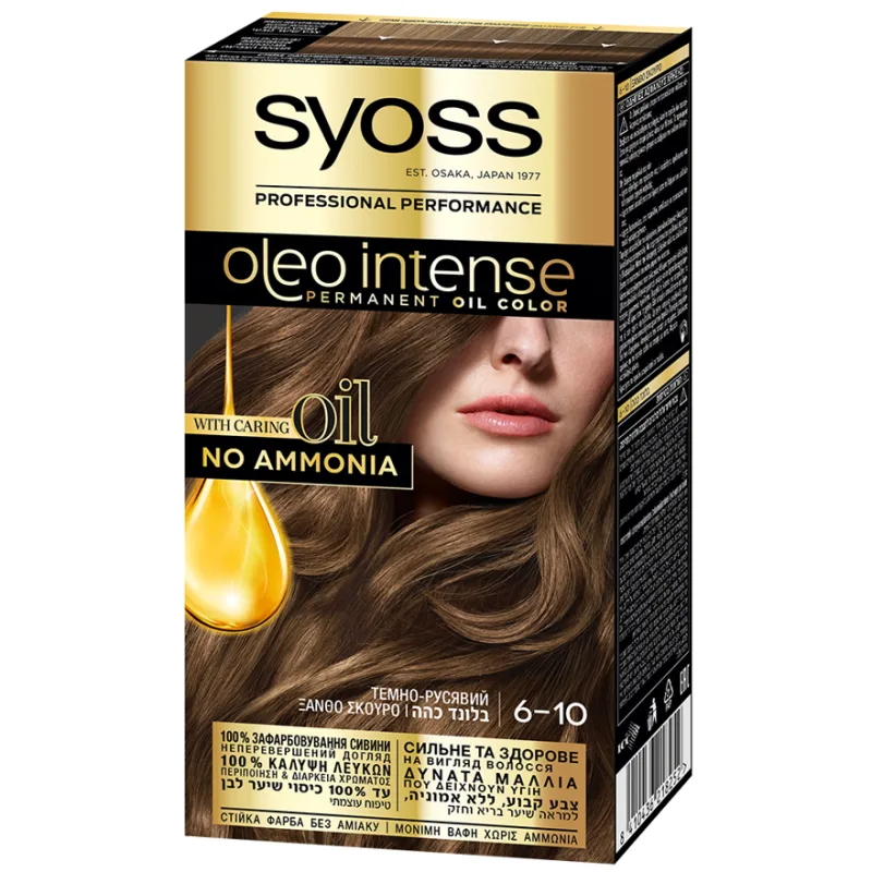 Vopsea permanenta, Syoss Oleo Intense, 6-10 blond inchis — preț și oferte