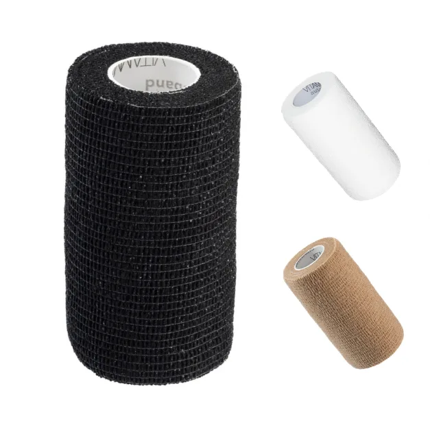 Bandaj elastic autoadeziv Vitammy, rezistent la apa, 10 x 450 cm, Negru — preț și oferte
