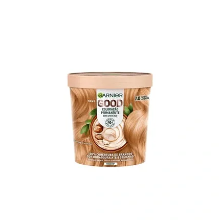 Colorație Păr Permanentă, Garnier, Good Cocoon, 7.0 Blond Migdale, 550ml — preț și oferte