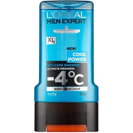 Gel de Duș, L'Oréal Men Expert, Cool Power, Icy-Caps, 300ml L'Oréal Paris — preț și oferte
